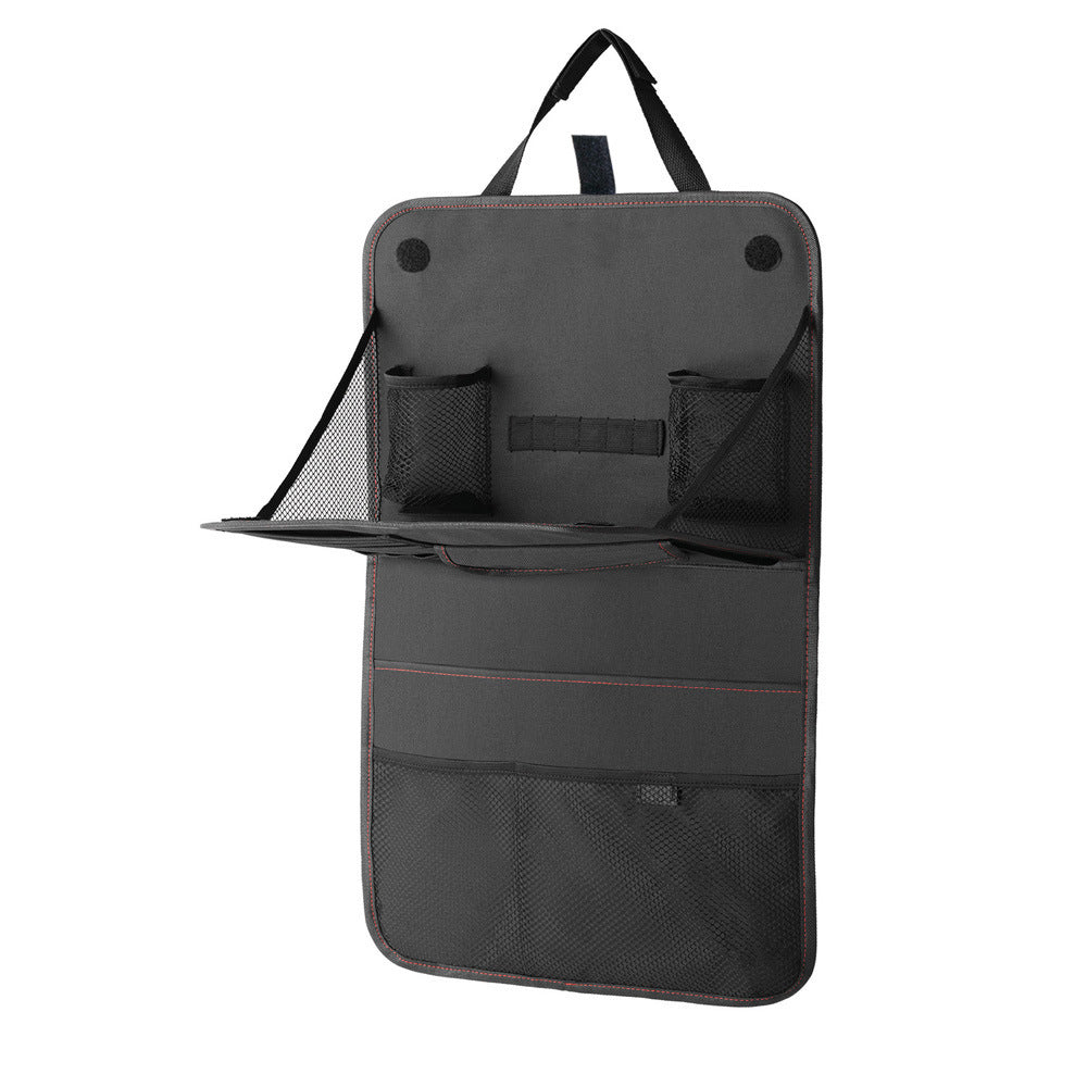 Car Seat Back Storage Bag Car Organizer Bag Foldable Dining Table Tray Travel Storage Bag Car Interior Accessories