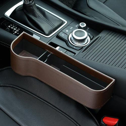 PU Car Organizer Seat Gap Storage Box Car Seat Side Slit for Wallet Phone Coins Cigarette Keys Cards Car Accessories