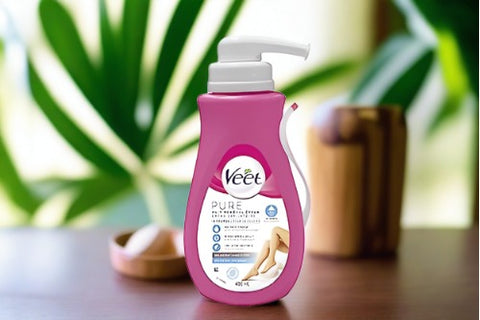 Veet In-Shower Hair Removal Cream With Silk & Fresh, legs & Body, Sensitive Skin, 400 Ml, 400 Milliliters [packing may vary]