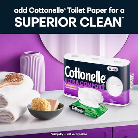 Cottonelle Ultra Comfort Toilet Paper with Cushiony CleaningRipples, 2- Ply, 24 Family Mega Rolls (4 Packs of 6) (24 Family Mega Rolls= 108 Regular Rolls), 325 Sheets per Roll, Packaging May Vary