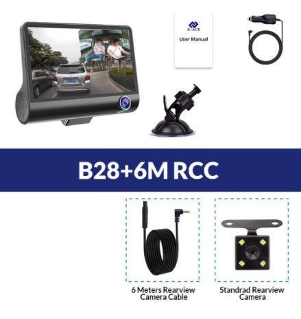 1080P High-definition Three-record Driving Recorder